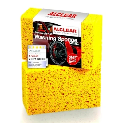 Image of ALCLEAR Jumbo Care, Polyurethane (PU), Set of 2 Car Sponges, 20x13x7cm