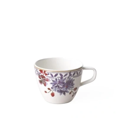 Image of Villeroy &amp; Boch Artesano Provençal Lavender Coffee Cup, 250 ml, Premium Porcelain, White/Multicoloured
