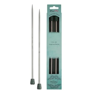 Image of KnitPro Mindful Single Pointed Needles 40cm 5.00mm 3pcs