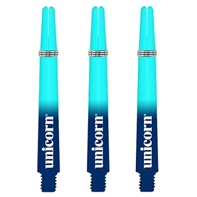Image of Unicorn Dart Shafts Gripper 3 Cosmos Comet Durable Polycarbonate Pale Blue &amp; White Medium 44.2mm Stems