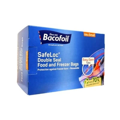 Image of Bacofoil Safeloc Double Seal Food and Freezer Bags 108 x Small