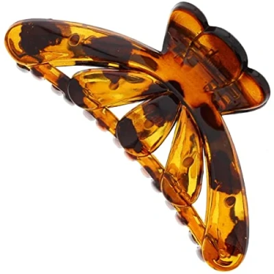 Image of Topkids Accessories 12cm Butterfly Hair Clips for Women and Girls, Claw Clips, Hairdressing Styling, Sectioning Clip, (Tort)