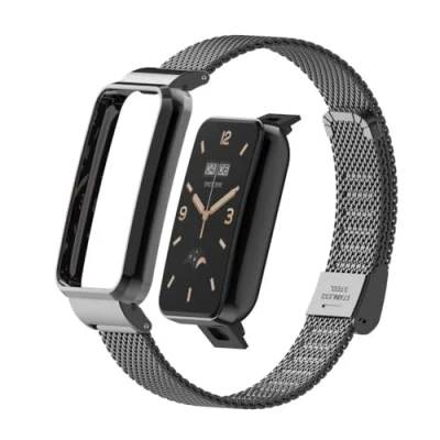 Image of T BLUER Compatible for Xiaomi Mi Band 7 Pro Strap,Mi Stainless Steel Metal Replacement Straps Watchband Accessories Miband Smart Bracelet