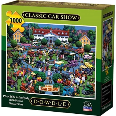 Image of Dowdle Folk Art Classic Car Show 1000 Piece Puzzle