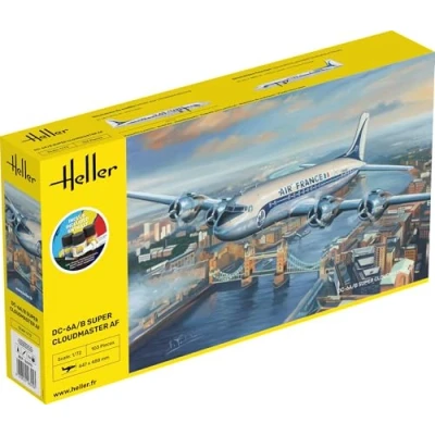 Image of Heller 1/72 STARTER KIT DC6 SUPER CLOUDMASTER AF (6/23) *
