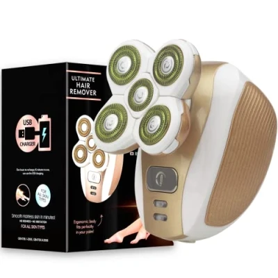 Image of Upgrade Electric Women Hair Remover, Waterproof Painless Lady Shaver Cordless Bikini Razor Trimmer Removal for Legs Face Body Lips[Rose Gold]
