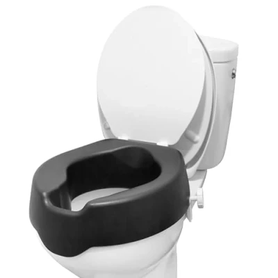 Image of KMINA Soft Raised Toilet Seat with Lid 4 Inches, Riser for Elderly, Disabled Inch, Padded Seat, Elevated Adults, WC Raiser