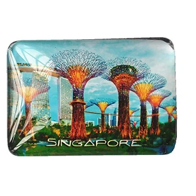 Image of Singapore Fridge Magnet Travel Souvenir Gift Home &amp; Kitchen Decoration Magnetic Sticker Crystal Refrigerator Collection