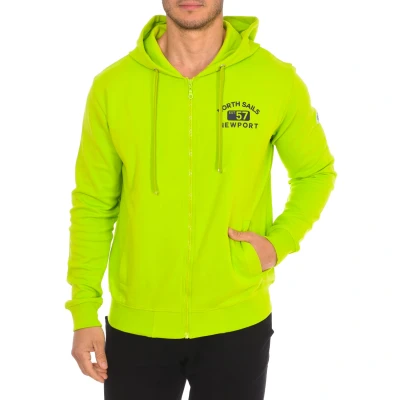 Image of North Sails Mens Zip up hoodie 902299TR0 man Green Size Medium
