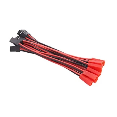 Image of OliYin 10pcs JR Futaba Male Servo Connector Plug to JST Female Adapter Cable 20awg 10cm Silicone Wire for RC Lipo Battery(pack of 10)