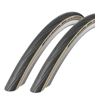 Image of Schwalbe Lugano 700 x 25c Road Bike Tyres Beige (Pair)