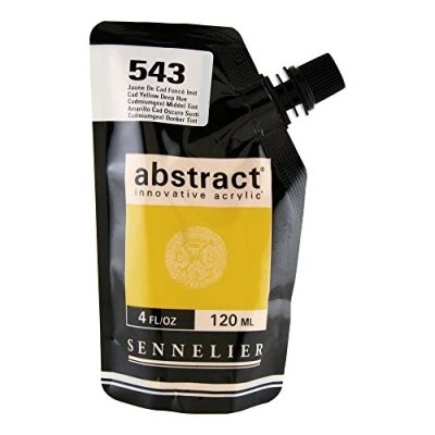 Image of Sennelier Abstract Acrylic Paint Pouch, 120ml, Cadmium Yellow Deep Hue