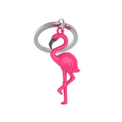 Image of O meta[l]morphose METALMORPHOSE MTM144 01 Flamingo Keyring, Pink, One Size, size