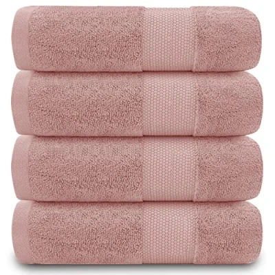 Image of GC GAVENO CAVAILIA 700 GSM Hand Towels For Bathroom Set of 4, Egyptian Cotton Drying Towel, Blush Pink 4 pack, Towel Spa Saloon &amp; Gym