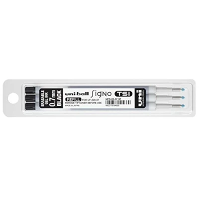 Image of 6 sets of 3 x Uni Ball Refill SIGNO Erasable TSI Black