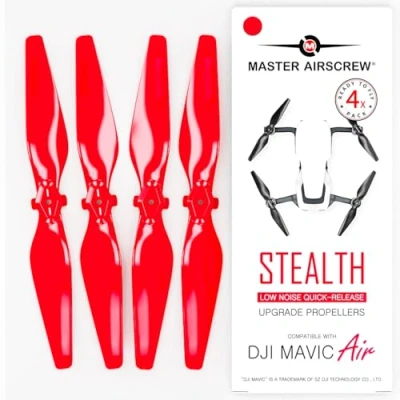 Image of Master Airscrew Stealth Propellers for DJI Mavic Air Red, 4 pcs