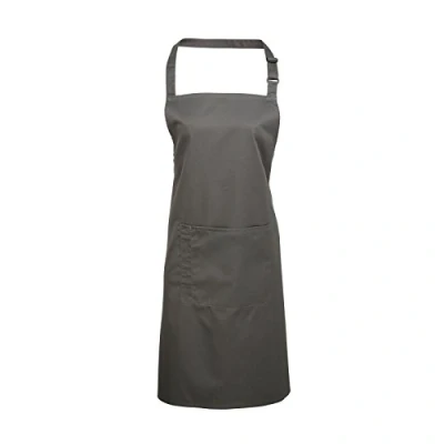 Image of Premier Unisex Colours Bib Apron with Pocket Dark Grey