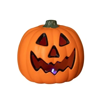 Image of Samuel ALEXANDER 21cm Battery Operated Light up Pumpkin Lantern with Multi Coloured LEDs
