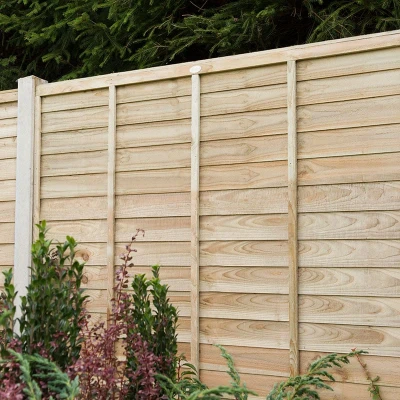 Image of Forest 6&#039; x 5&#039; Pressure Treated Lap Fence Panel (1.83m 1.52m)