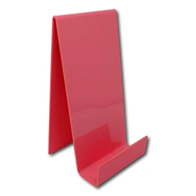 Image of EPOSGEAR XL Extra Large Plastic Acrylic Perspex Book Plate Retail Display Stand Holder Perfect for Schools, Nurseries, Libraries etc (Raspberry Sherbet)