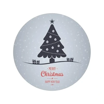 Image of Papa Prints Pack of 48 Christmas Stickers for Presents (45 mm) Decorations Labels Cake Boxes SNP49