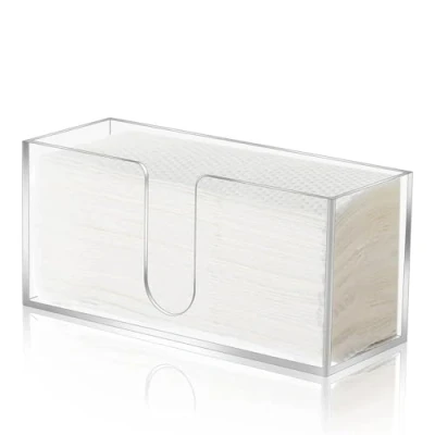 Image of SPEPROECO Countertop Paper Towel Dispenser,Clear Napkin Holder for Z Fold, C Fold or Multi Towels, Dispenser Hand Kitchen Bathroom