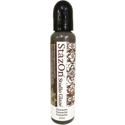 Image of Tsukineko Stazon Studio Glaze Bottle, Ganache Brown