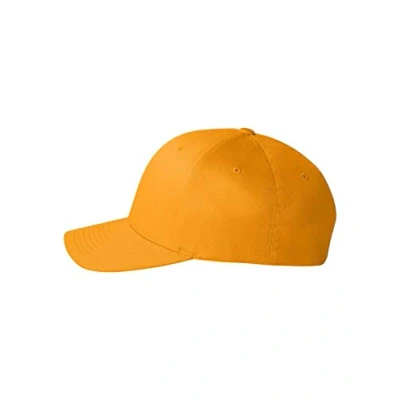 Image of Flexfit Men&#039;s Athletic Baseball Fitted Cap, Gold, L XL