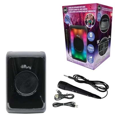 Image of LEXIBOOK iParty K8320 Portable Bluetooth Speaker Black, Black