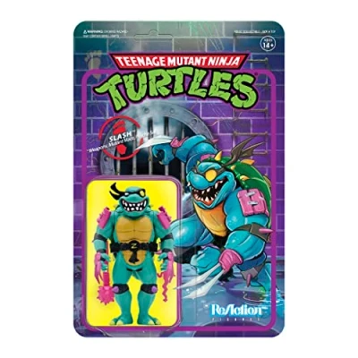 Image of SUPER7 Teenage Mutant Ninja Turtles Slash 3.75 in Reaction Figure