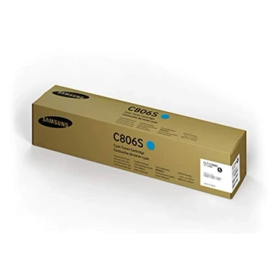 Image of Samsung CLT C806S Cyan original toner cartridge (SS553A) for SL K703, X703, X706, MultiXpress X704, X7400, X7500, X7600