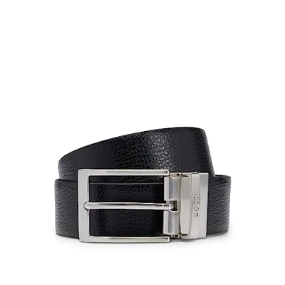Image of BOSS Mens Ollie NDS Sr35 Reversible belt in smooth and structured Italian leather