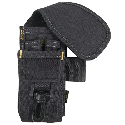 Image of CLC Custom LeatherCraft 5 Pocket Cell Phone/Tool Holder 1105, Black, Small