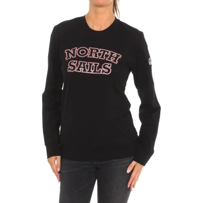 Image of North Sails Womenss long sleeved crew neck sweatshirt 9024210 Black Size X Large