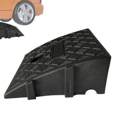 Image of Car Curb Ramp for Driveway, Heavy Duty Pvc Portable Lightweight Threshold Sidewalk, Scooter, Motorcycle Loading Dock, Motorcycle, Accessories
