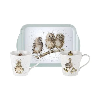Image of Wrendale Designs &#039;Country Animal&#039; Mug &amp; Tray Set