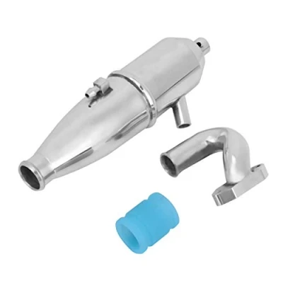 Image of Kuuleyn Exhaust Pipe, Joint Tubing, Pipe for RC, RC Truck Accessories, Aluminum Side Fit 1/10 HSP Nitro Buggy Car Parts Engine