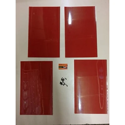 Image of Motorsportandaccessories RALLY MUDFLAPS RED 500mm x 300mm 3MM PVC MSA