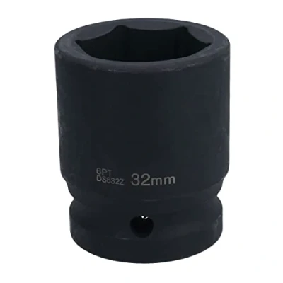 Image of 3/4&quot; Drive 32mm Shallow Metric MM Impact Impacted Socket 6 Sided Single Hex