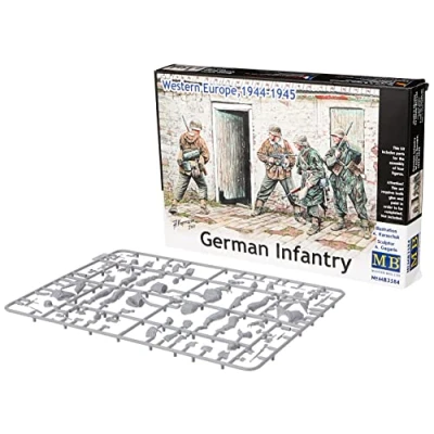 Image of Masterbox 1:35 Scale German Infantry, Western Europe 1944 1945&quot; Assembly Parts,Grey