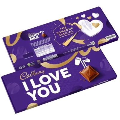 Image of Cadbury Dairy Milk I Love You Gift Chocolate Bar Extra Large 850g