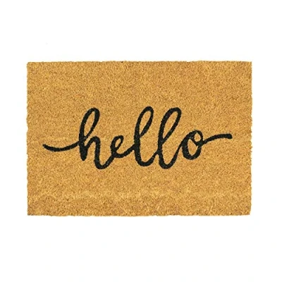 Image of 90cm x 60cm Hello Coir Door Mat By Nicola Spring