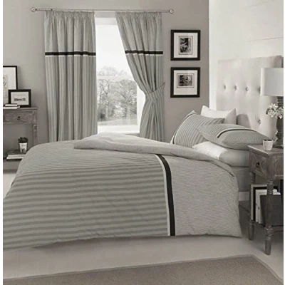 Image of Gaveno Cavailia Luxury VALERIA Bed Set with Duvet Cover and Pillow Case, Polyester Cotton, Grey, Double
