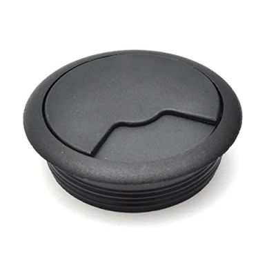 Image of 60mm Black PC Computer Desk Plastic Grommet Table Cable Tidy Wire Hole Cover … (1 x)