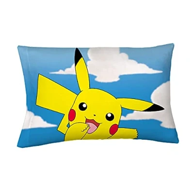 Image of Franco Kids Bedding Super Soft Microfiber Reversible Pillowcase, 20 in x 30 in, Pokemon