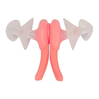 Image of Speedo Unisex Biofuse Earplugs Ergonomic Design Ear Protections Leak Free, Clear/Fluro Tangerine, One Size