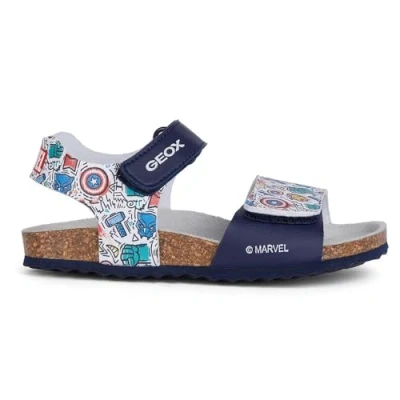 Image of Geox Marvel Avengers Ghita BOY Sandals for kids, Size: 1, Navy/multicolor Synthetics