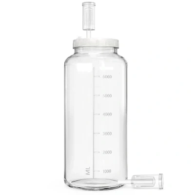 Image of Absovetu 7.6 Litre Large Fermentation Jar with Airlock and Screw Lid, Clear Glass Jars Airtight Great for Sauerkraut, Kimchi, Pickles, Sourdough Starter, Wine Brewing (257 FL oz)