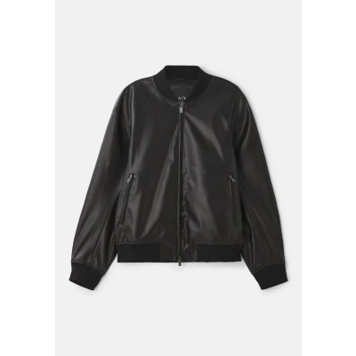 Image of Armani Exchange Jacket Faux leather jacket, Men&#039;s, Size: Small, Black