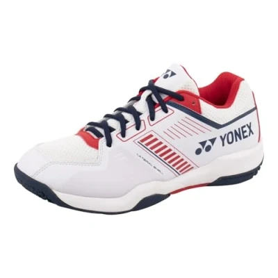 Image of YONEX Power Cushion Strider Flow Wide Badminto Shoes White/Red SHBSF1W (9 UK)
